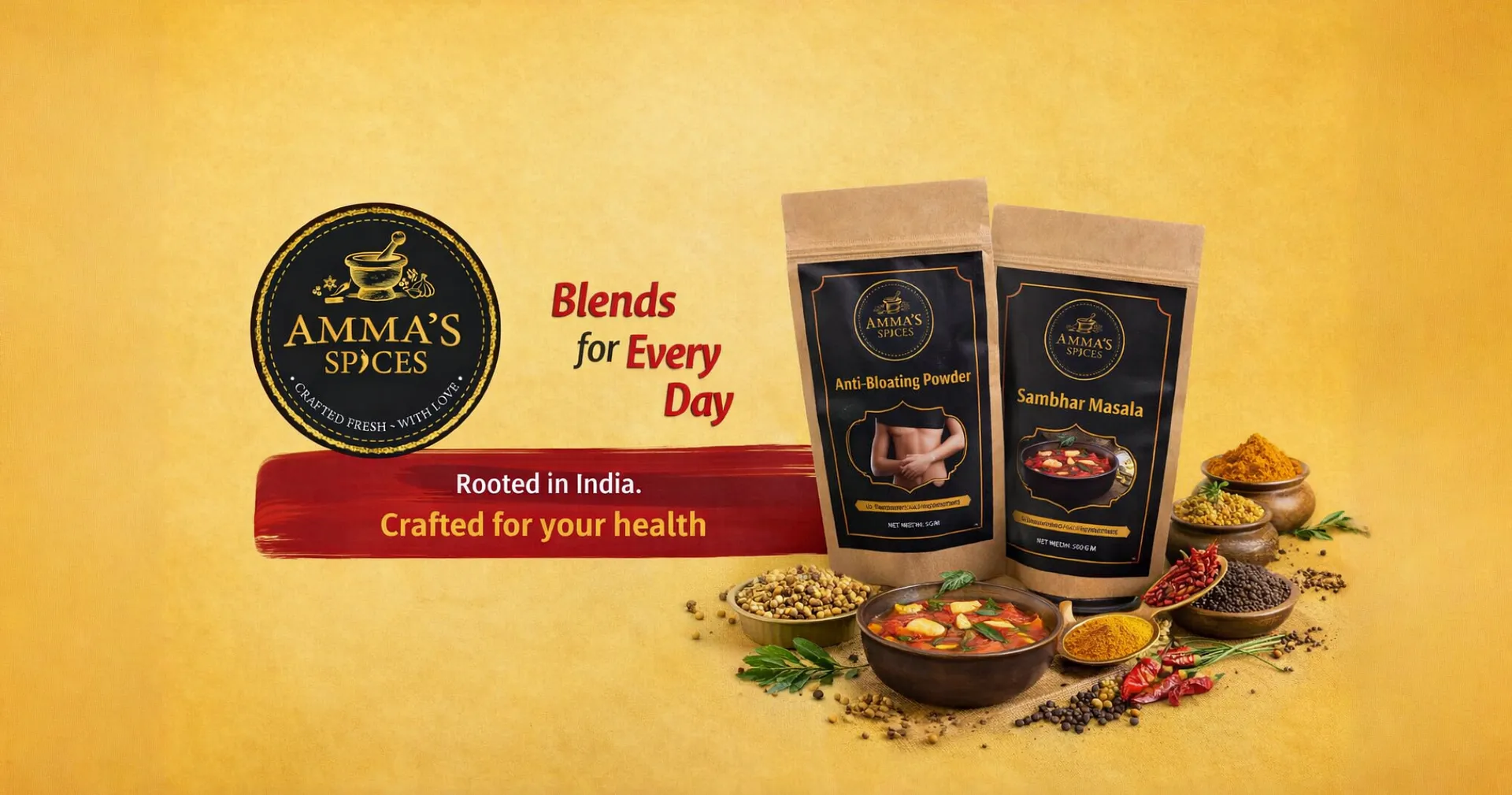 Amma's Spices blog banner