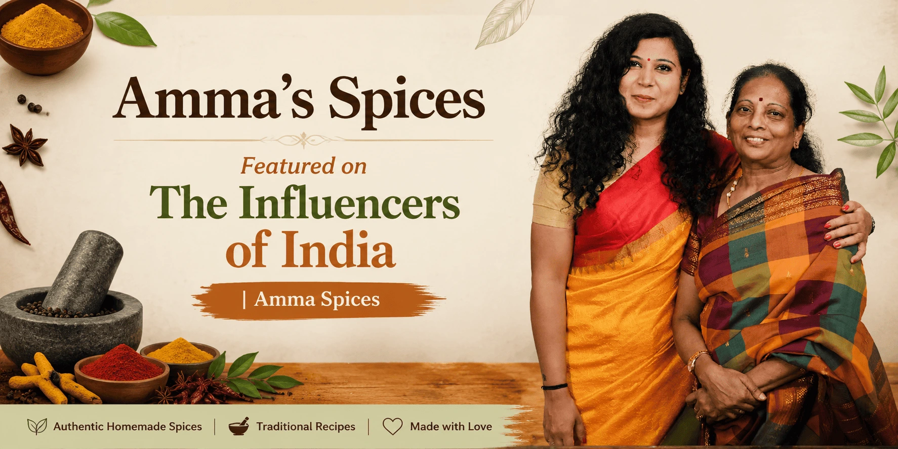 Amma's Spices Featured on The Influencers of India | Amma Spices