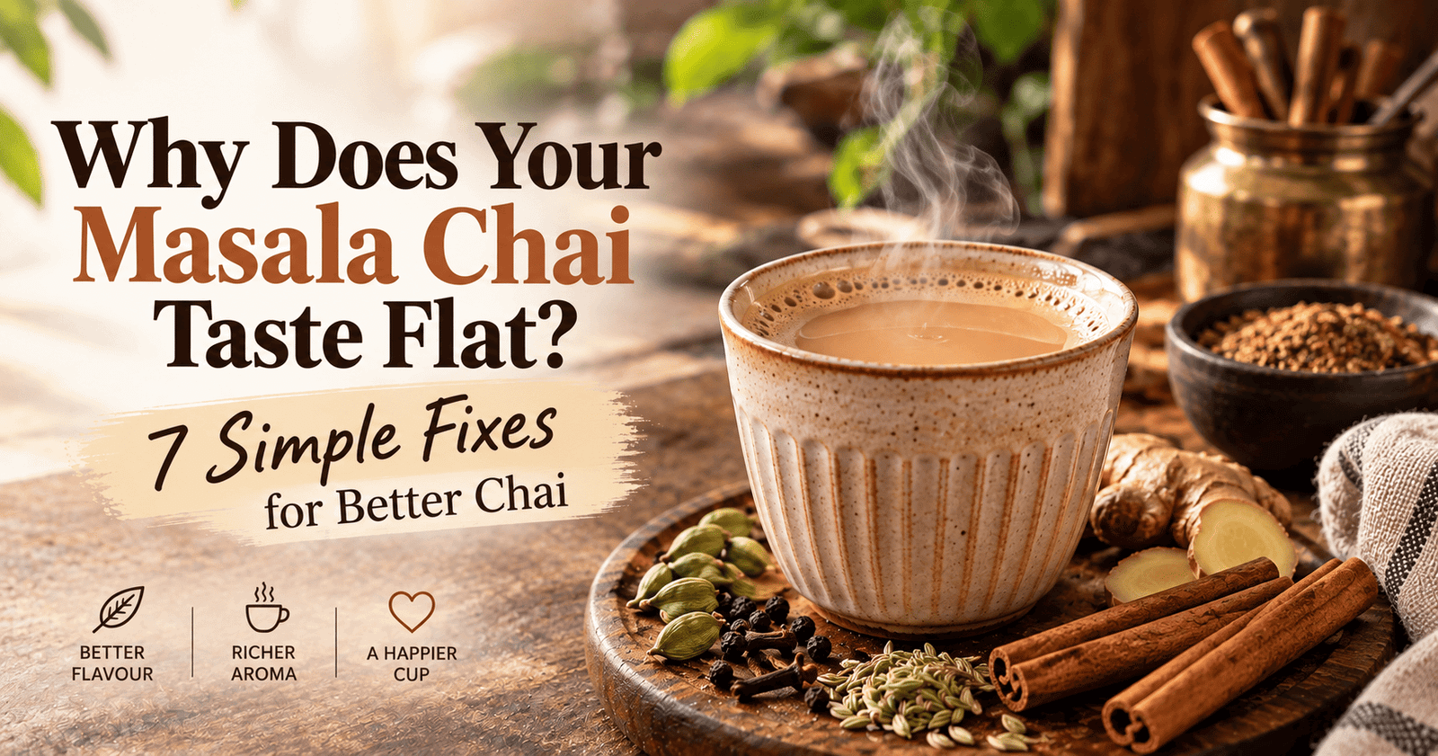Why Does Your Masala Chai Taste Flat? 7 Simple Fixes for Better Chai